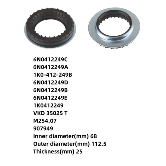 Hiparts Strut Mount Bearing for Audi Seat 6n0412249c 6n0412249A 1K0-412-249b 6n0412249d6n0412249b6n0412249e1K0412249