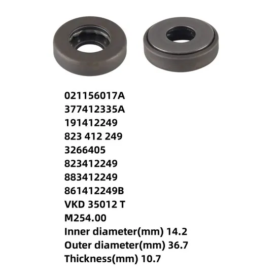 Strut Mount Bearing for Audi VW 021156017A 377412335A 191412249 823 412 249 3266405